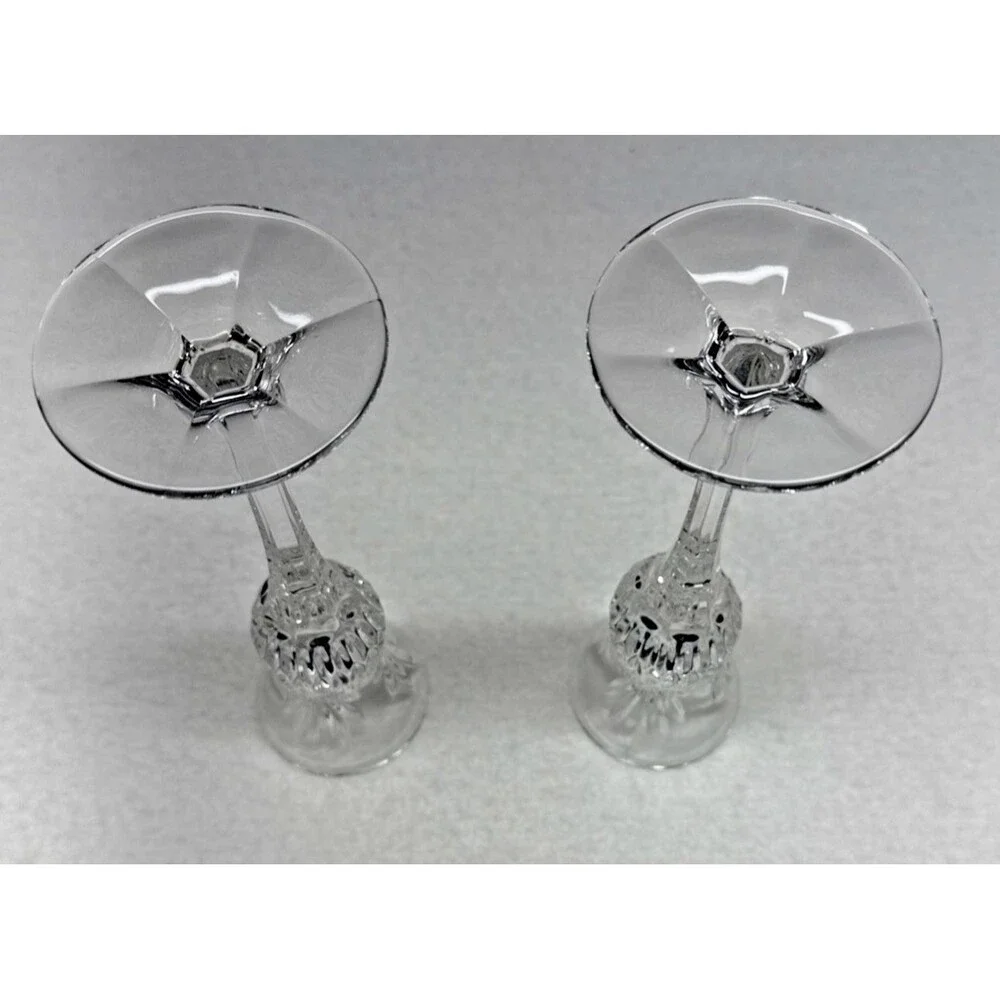 Princess House Highlights Crystal Candlestick Holders #940 Germany Set of 2